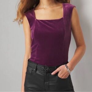 White House Black Market Rich Purple Tank Top